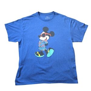 Disney Blue Mickey Mouse Short Sleeve Tee